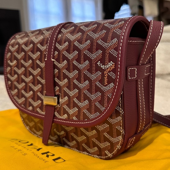 Goyard Belvedere II Messenger Bag Coated Canvas PM Burgundy - Picture 3 of 12